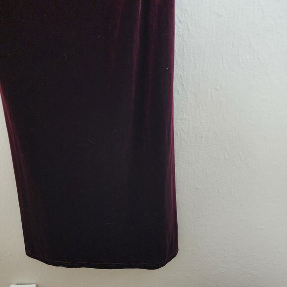 NEW Lulus Dramatic Stunner Burgundy Velvet Bow Strapless Maxi Dress - Picture 7 of 13